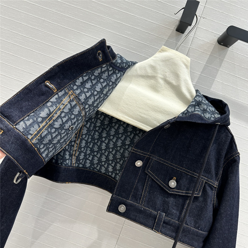 d10r S*per short old flower jacket denim jacket replica clothes
