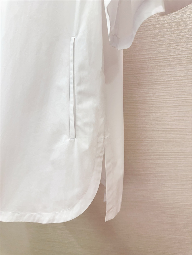 Gvc*1 v-neck ribbon white shirt dress replica designer clothes