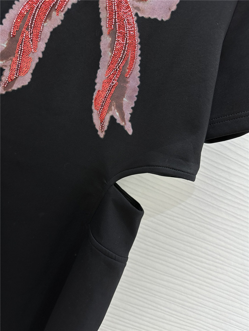 M1um1u bow waist short sleeve dress replica d&g clothing