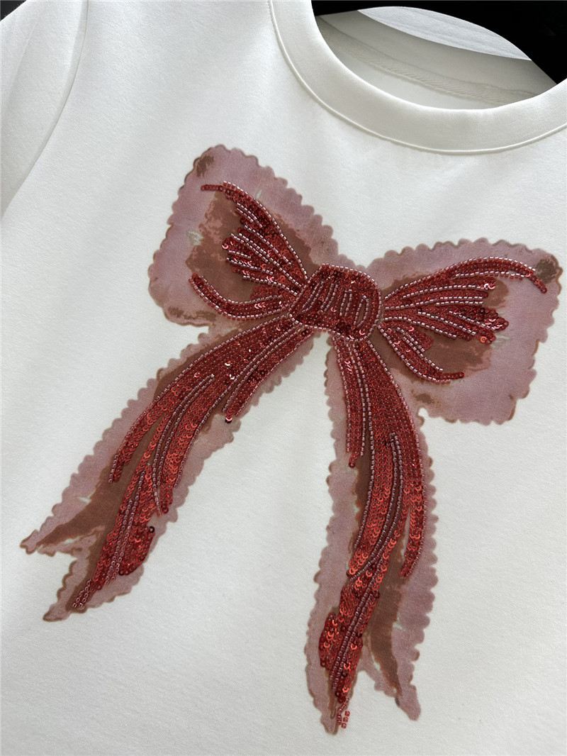 M1um1u bow waist short sleeve dress replica d&g clothing