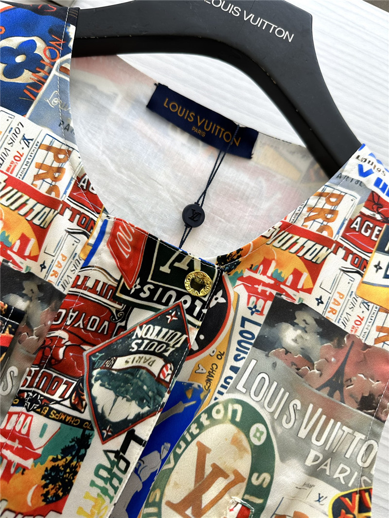 l0vis Vvtt0n lv printed drawstring dress replica clothes