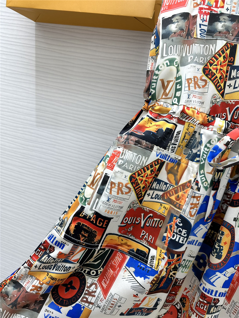 l0vis Vvtt0n lv printed drawstring dress replica clothes