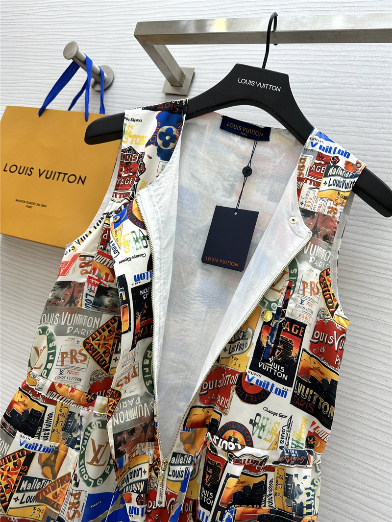 l0vis Vvtt0n lv printed drawstring dress replica clothes