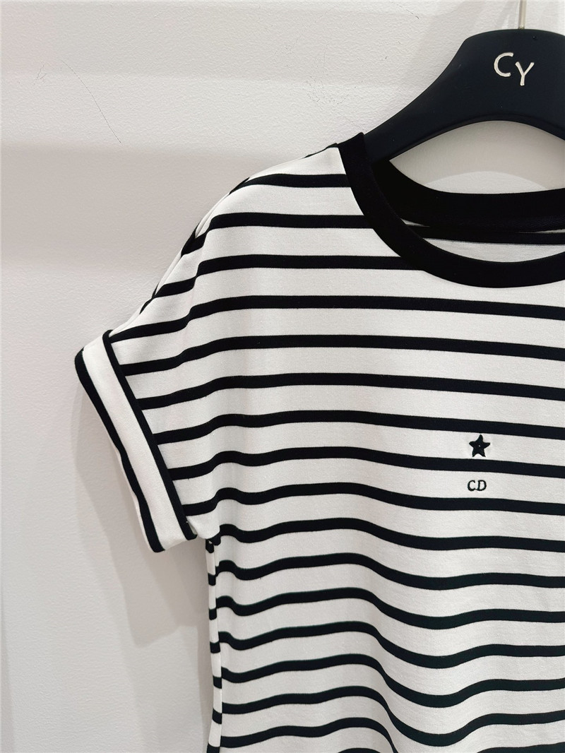 D10r striped slit waist long t skirt replica clothes