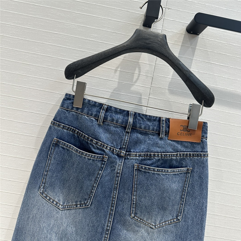 Ce1i*e slit design denim skirt replica designer clothes
