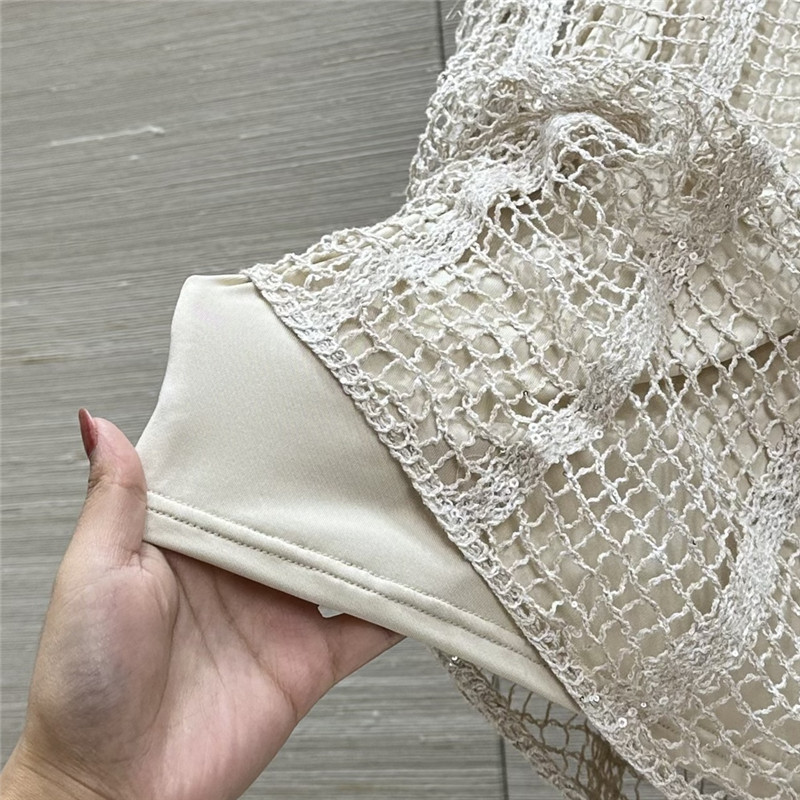 BC hand hook sequined V-neck top replica d&g clothing