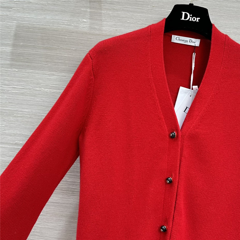 D10r red cashmere knitted cardigan replica d&g clothing