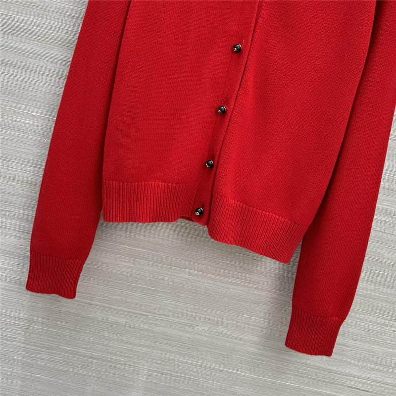 D10r red cashmere knitted cardigan replica d&g clothing