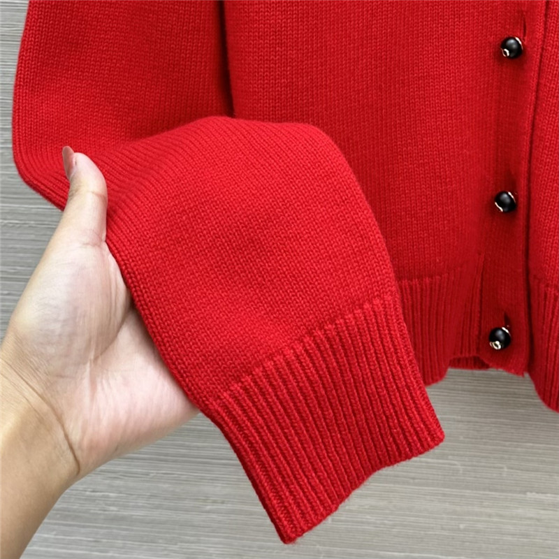 D10r red cashmere knitted cardigan replica d&g clothing
