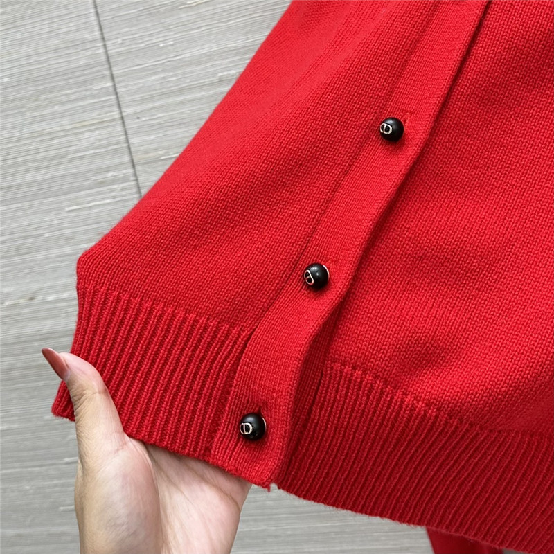 D10r red cashmere knitted cardigan replica d&g clothing
