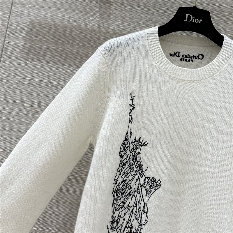 D10r embroidered cashmere sweater replica clothes
