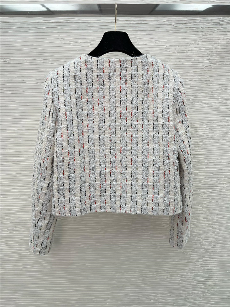 Ch**el round neck tweed coat replica clothing sites