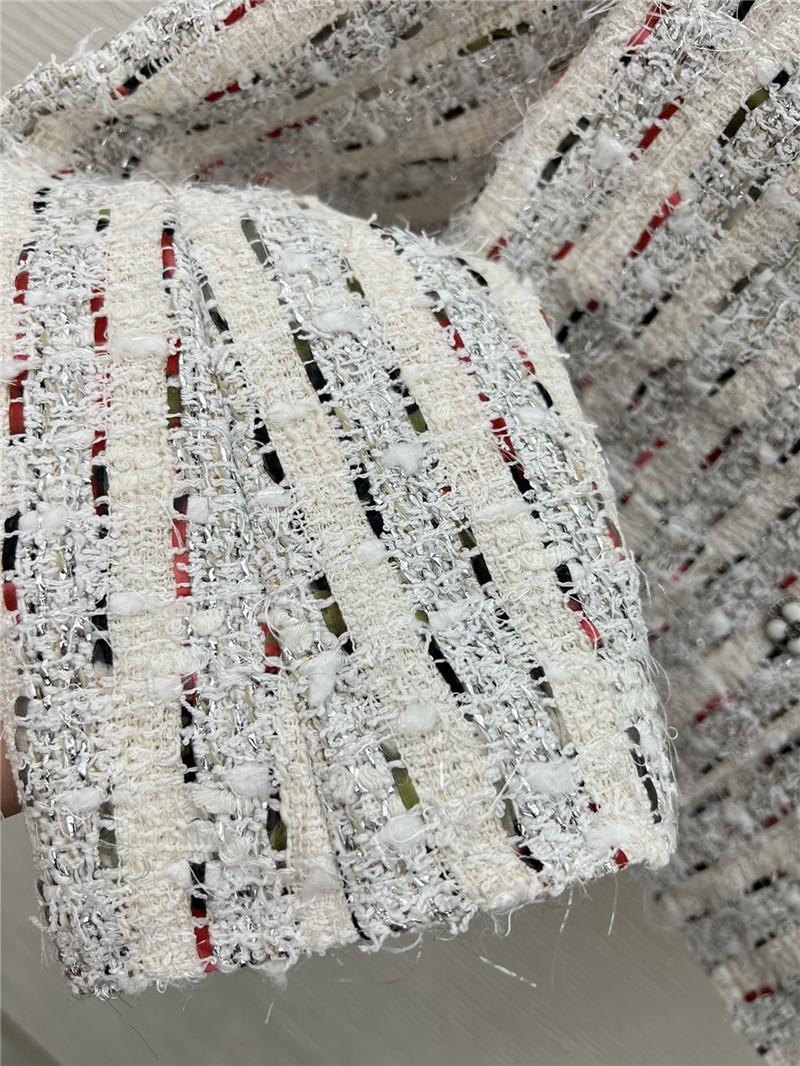 Ch**el round neck tweed coat replica clothing sites