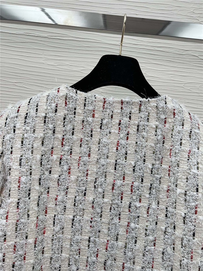 Ch**el round neck tweed coat replica clothing sites