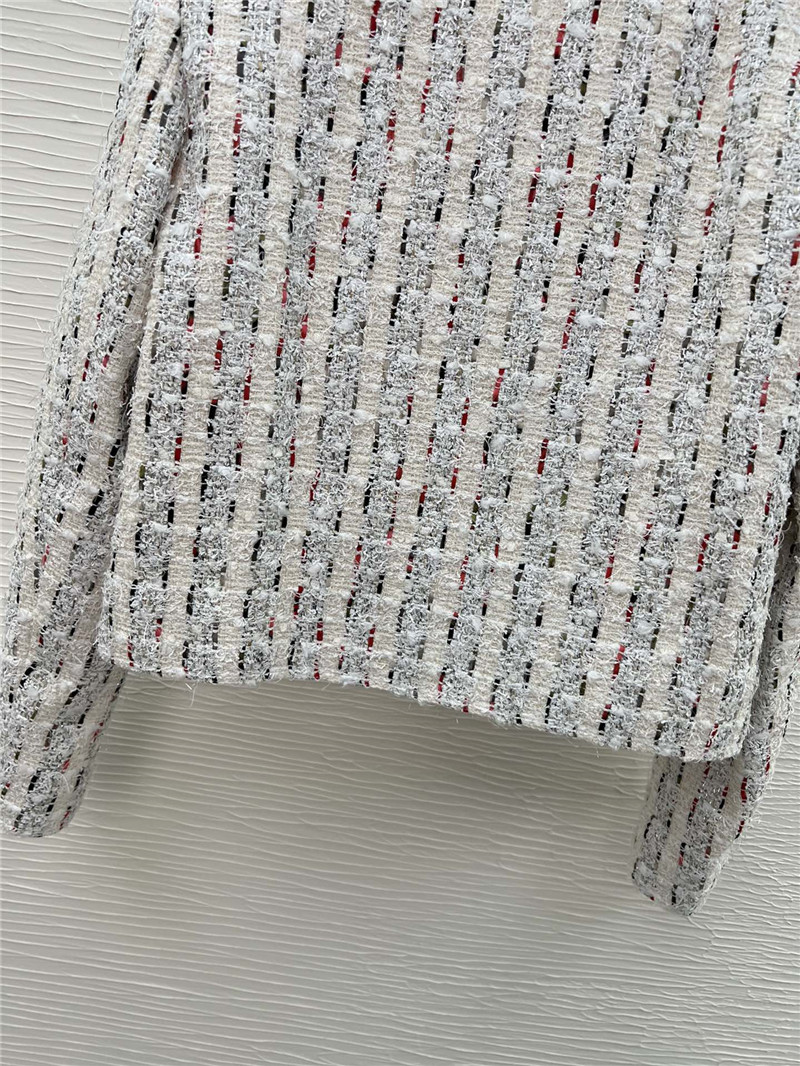 Ch**el round neck tweed coat replica clothing sites