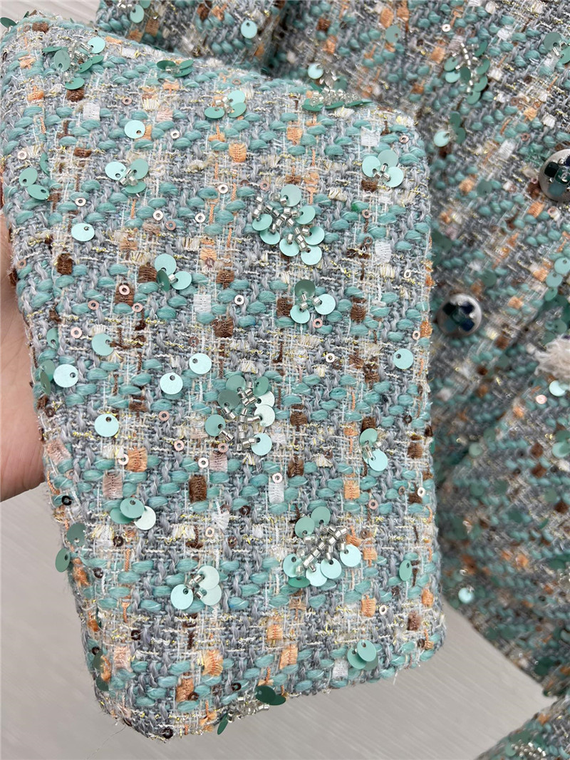 Ch**el sequined braided coat replica d&g clothing