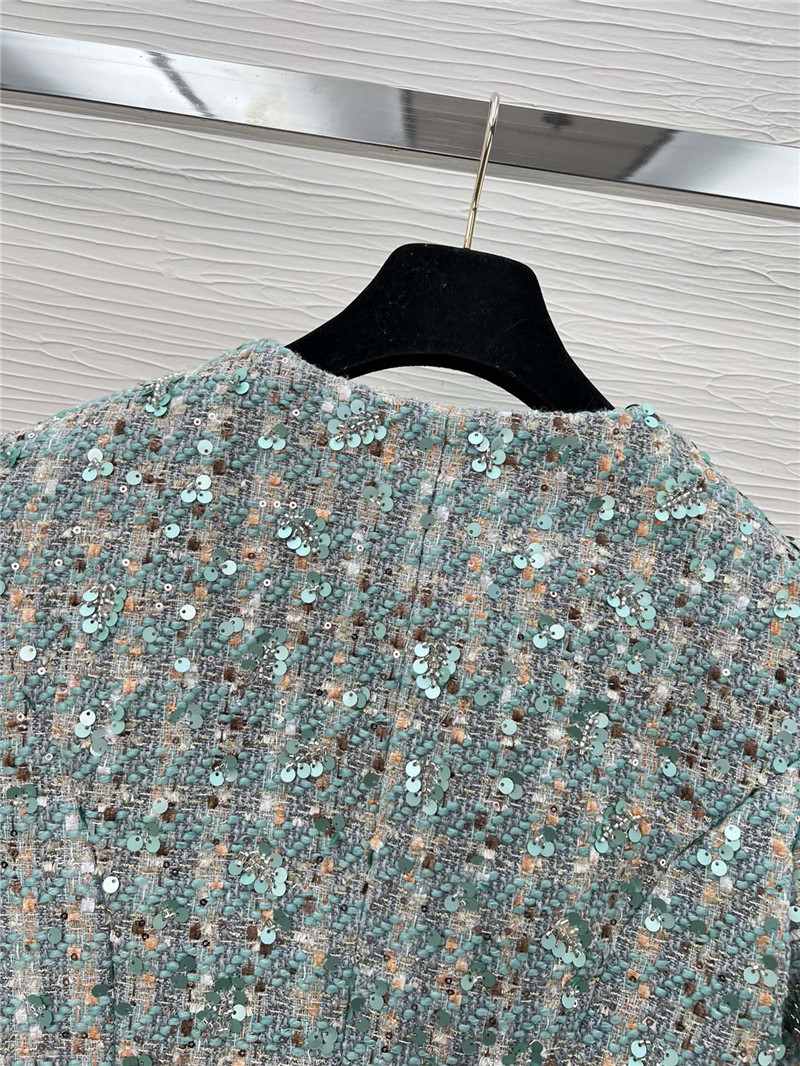 Ch**el sequined braided coat replica d&g clothing