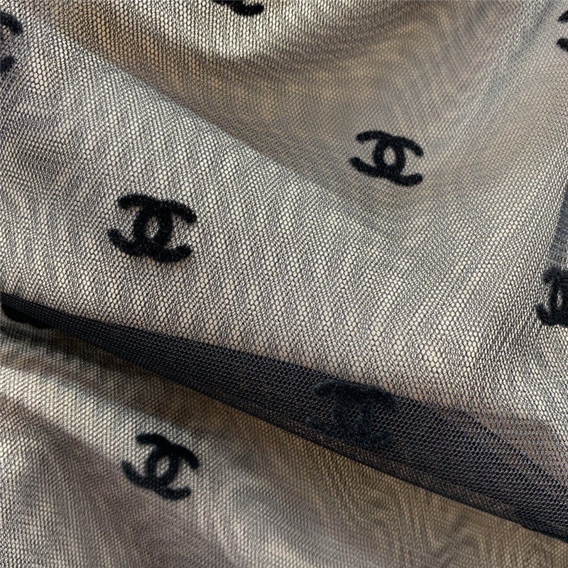 Ch**el logo see-through mesh skirt replicas clothes