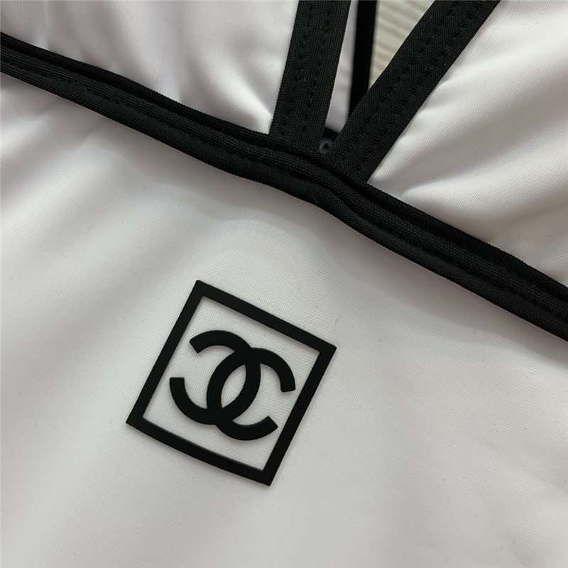 Ch**el deep v neck swimsuit replica clothes