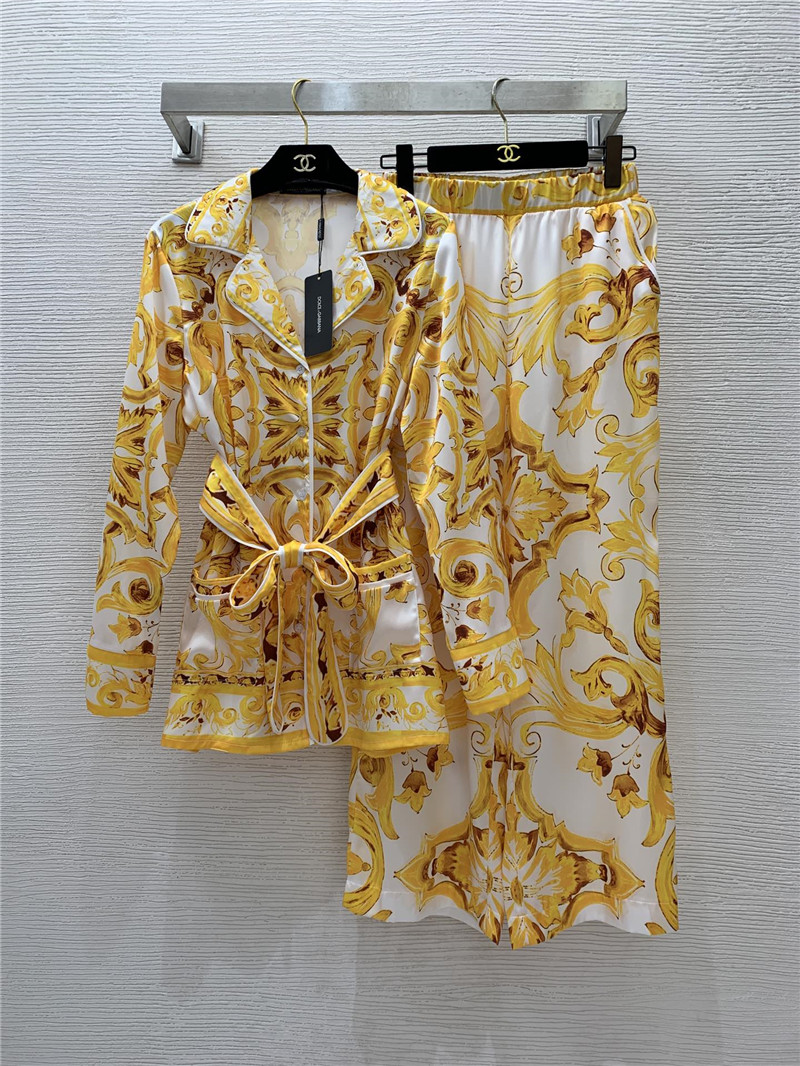 Dolce & Gabbana d&g pajama style home wear set replicas clothes