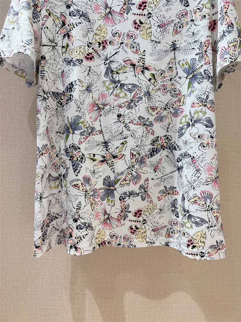 D10r printed round neck short sleeve top replica d&g clothing