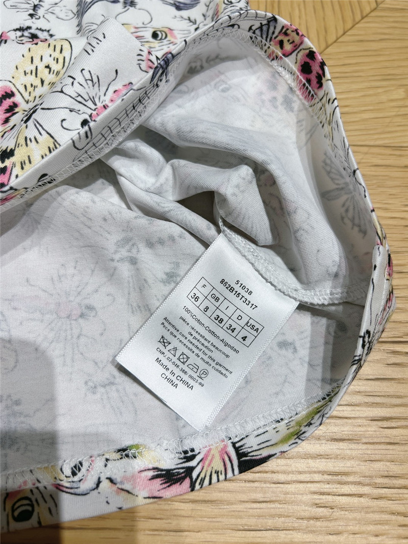 D10r printed round neck short sleeve top replica d&g clothing