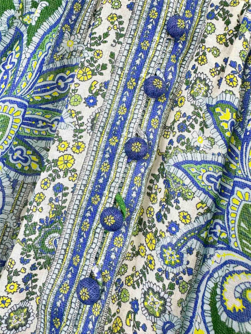 Zimm deep V-neck lantern sleeves mid-length dress replica clothes