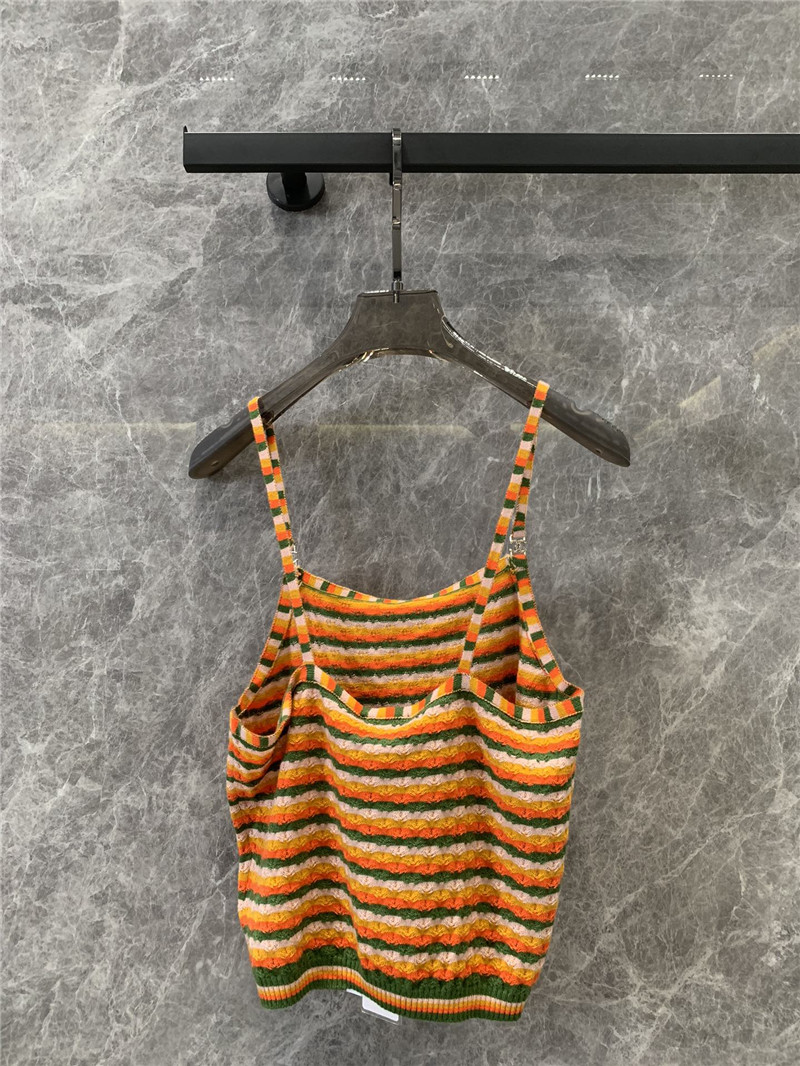 ch**el dopamine D1am0nd button knitted small vest replica clothes