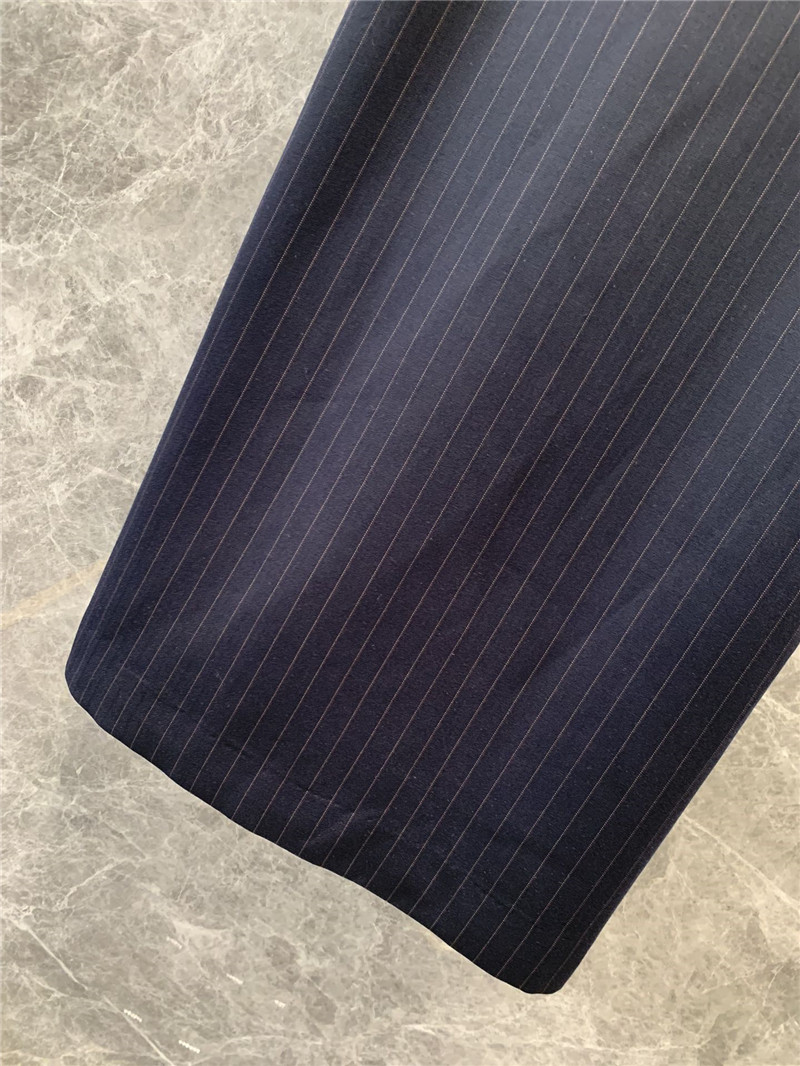 M1um1u shirt collar vertical striped sleeveless dress replica clothing