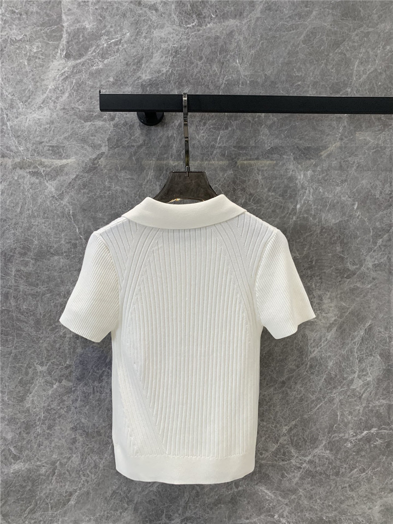 D10r knitted polo collar short-sleeved top replica d&g clothing