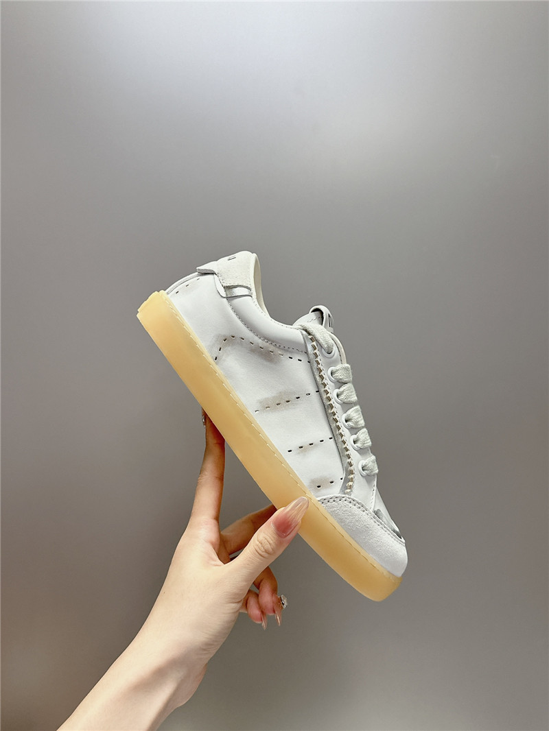 Miu Miu Bleached Leather Sneakers