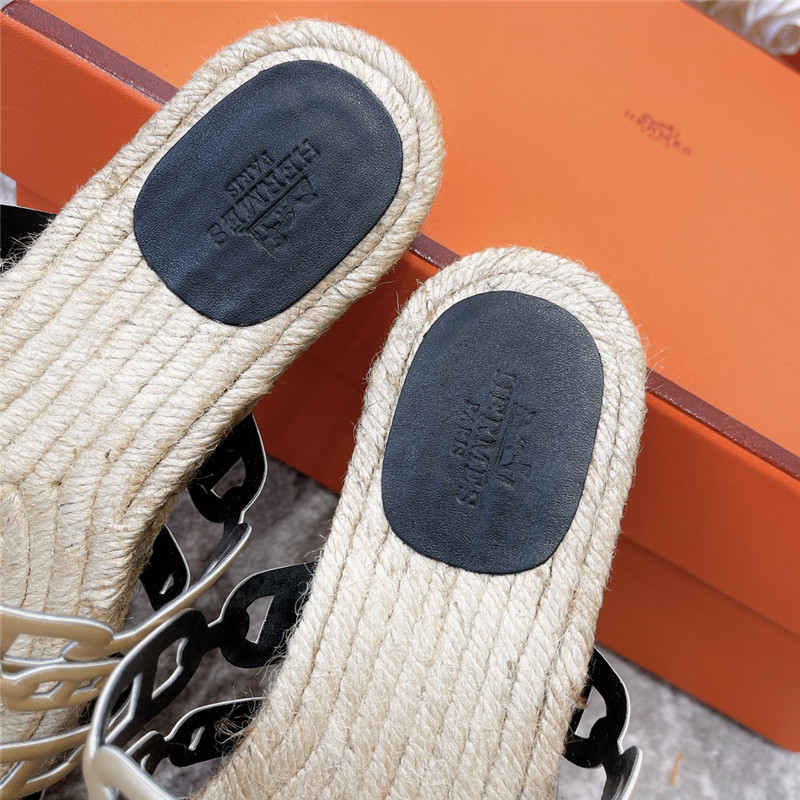 H**me5 ancone gold nappa leather espadrilles