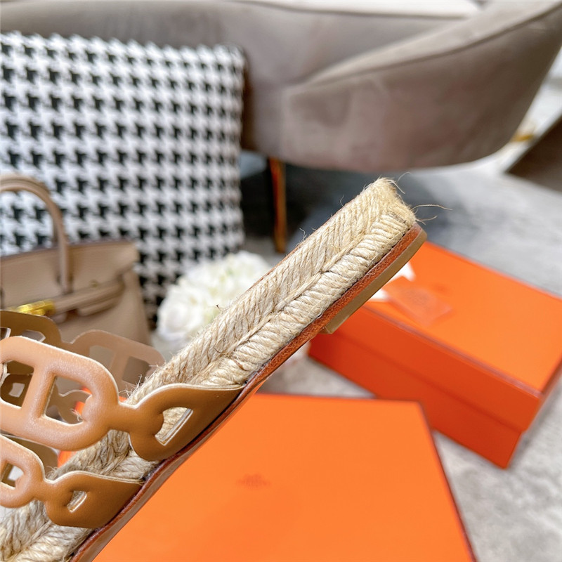 H**me5 ancone beige nappa leather espadrilles