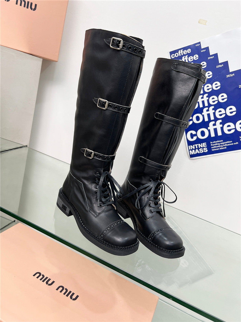 Miu Miu Buckle Up Moto Boots