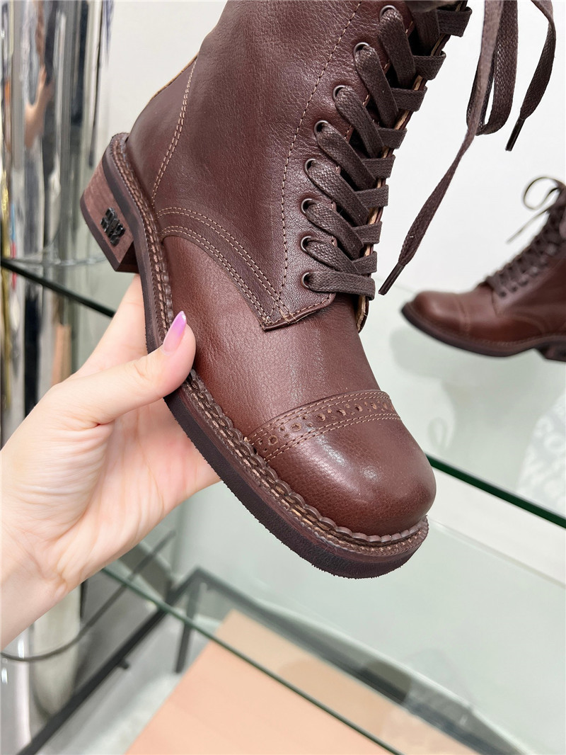 Miu Miu Lace-Up Combat Boots