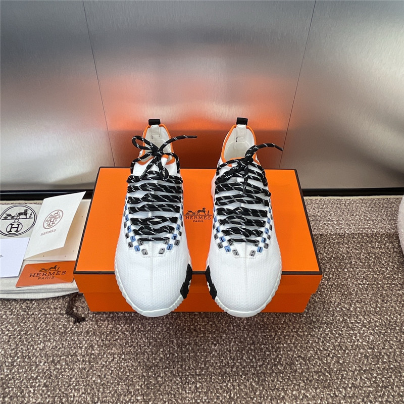 H**me5 white lace-up sneakers