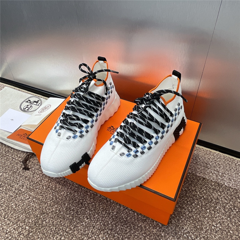 H**me5 white lace-up sneakers