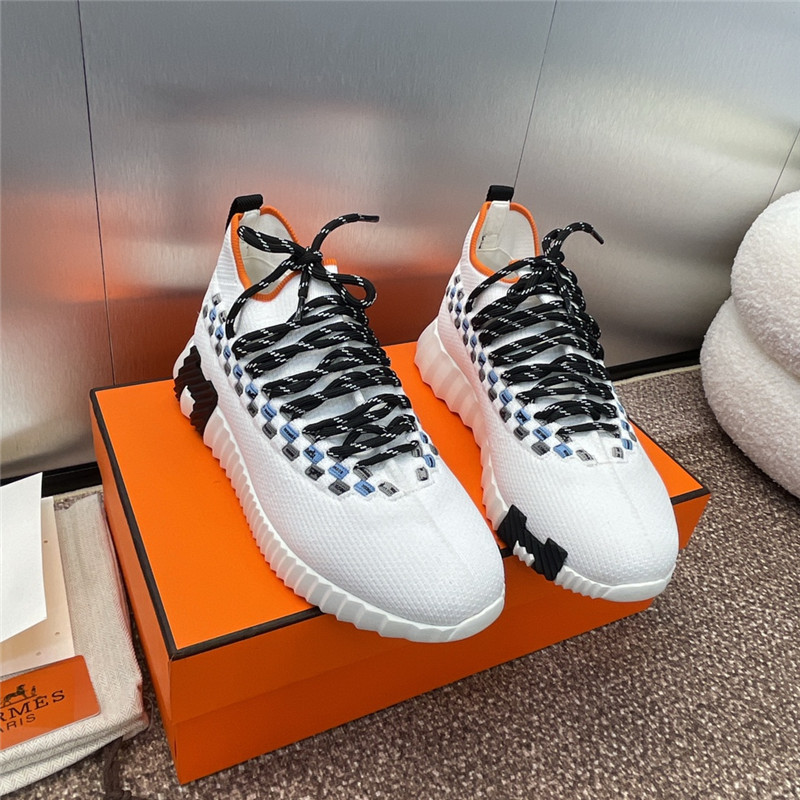 H**me5 white lace-up sneakers