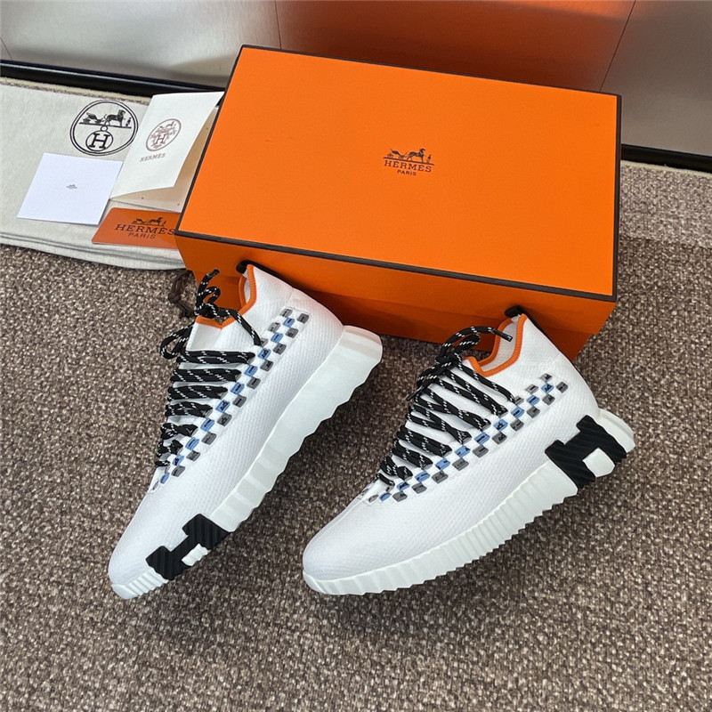 H**me5 white lace-up sneakers