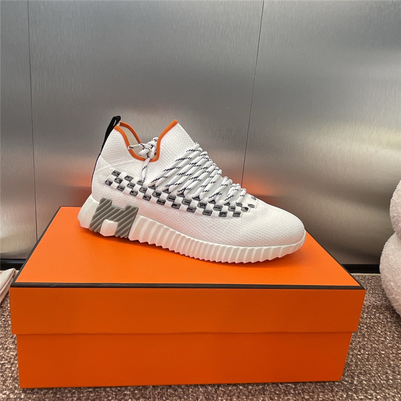 H**me5 white lace-up sneakers for women