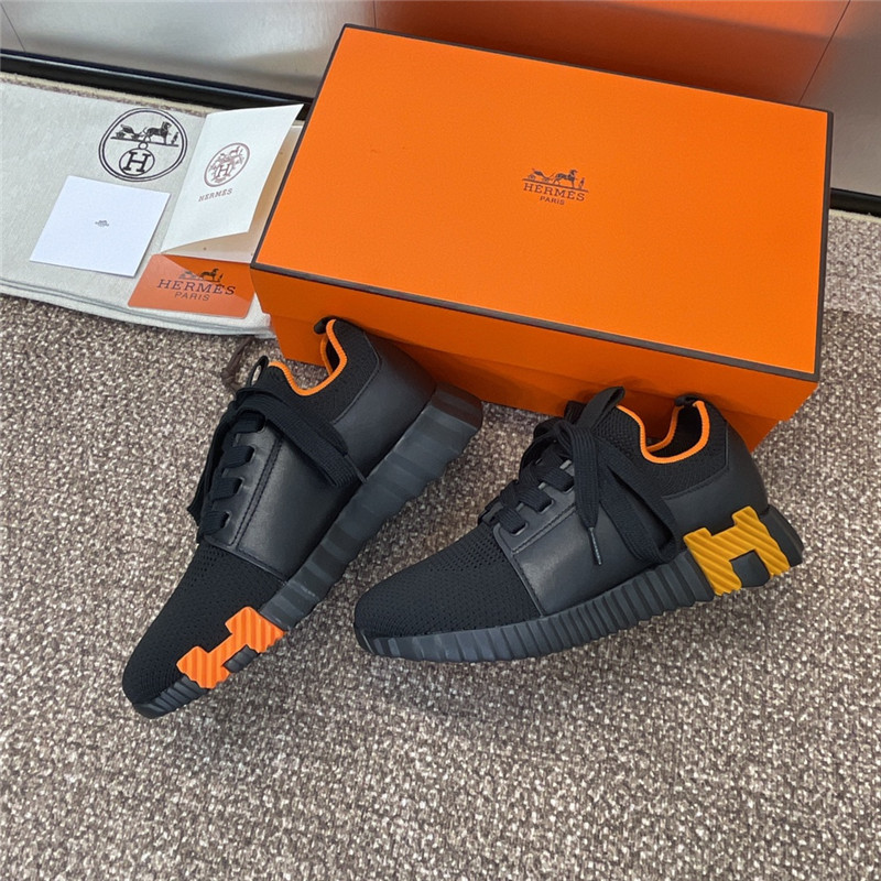 H**me5 bouncing sneaker black orange women