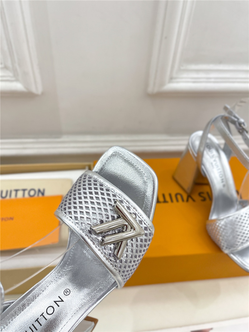 l0vis Vvtt0n shake sandal in silver calfskin
