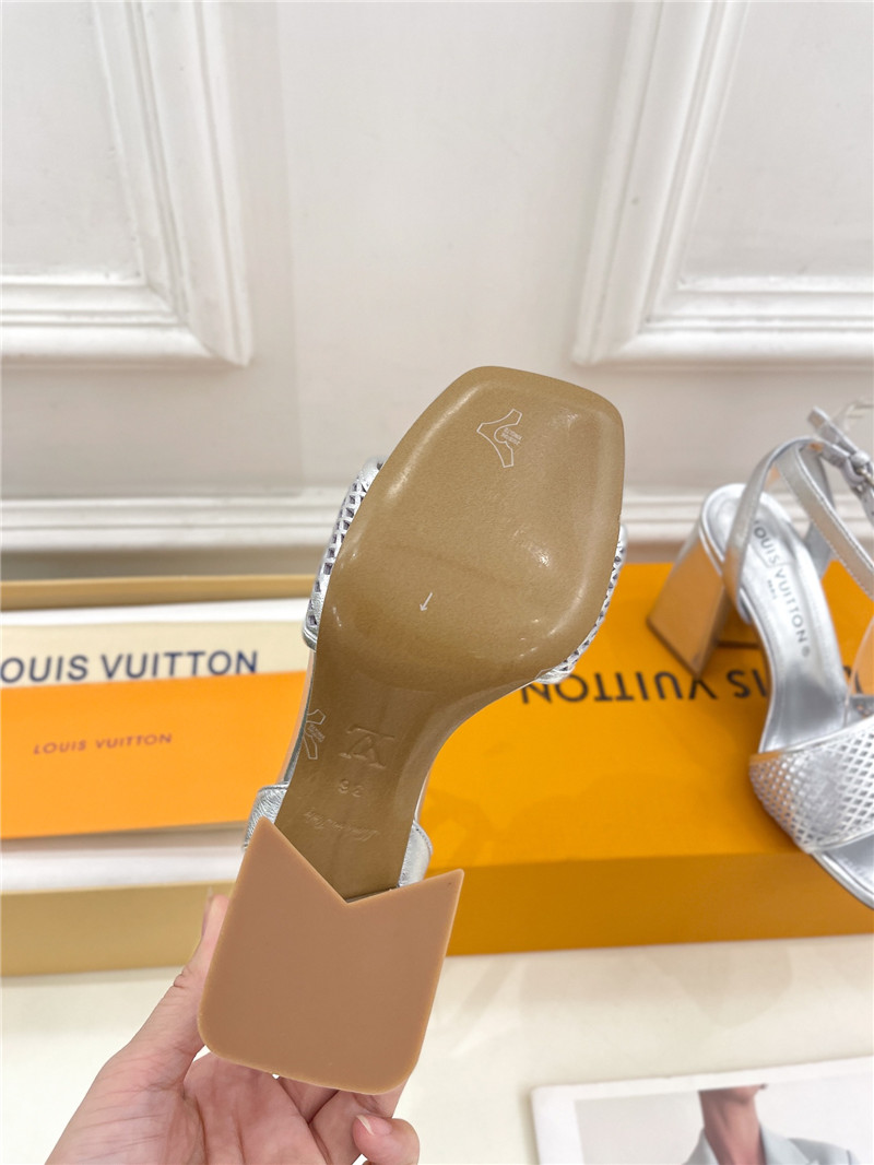 l0vis Vvtt0n shake sandal in silver calfskin