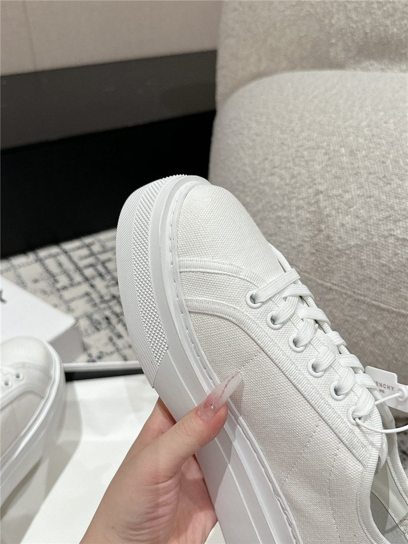 Givenchy City Canvas Platform Sneakers White