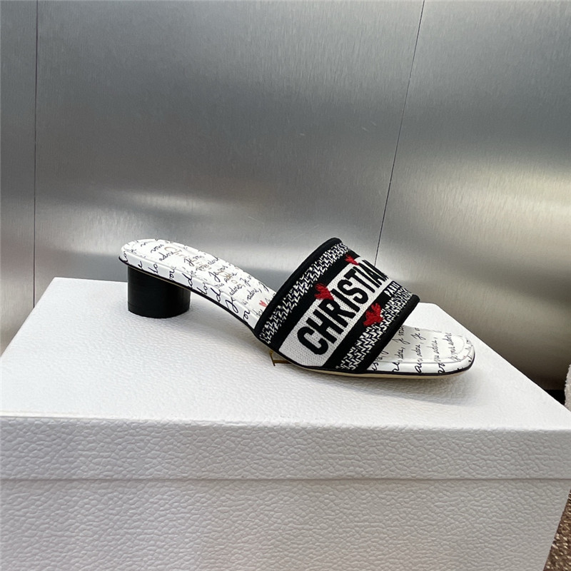 D10ramour dway heeled slide in je vous adore motif