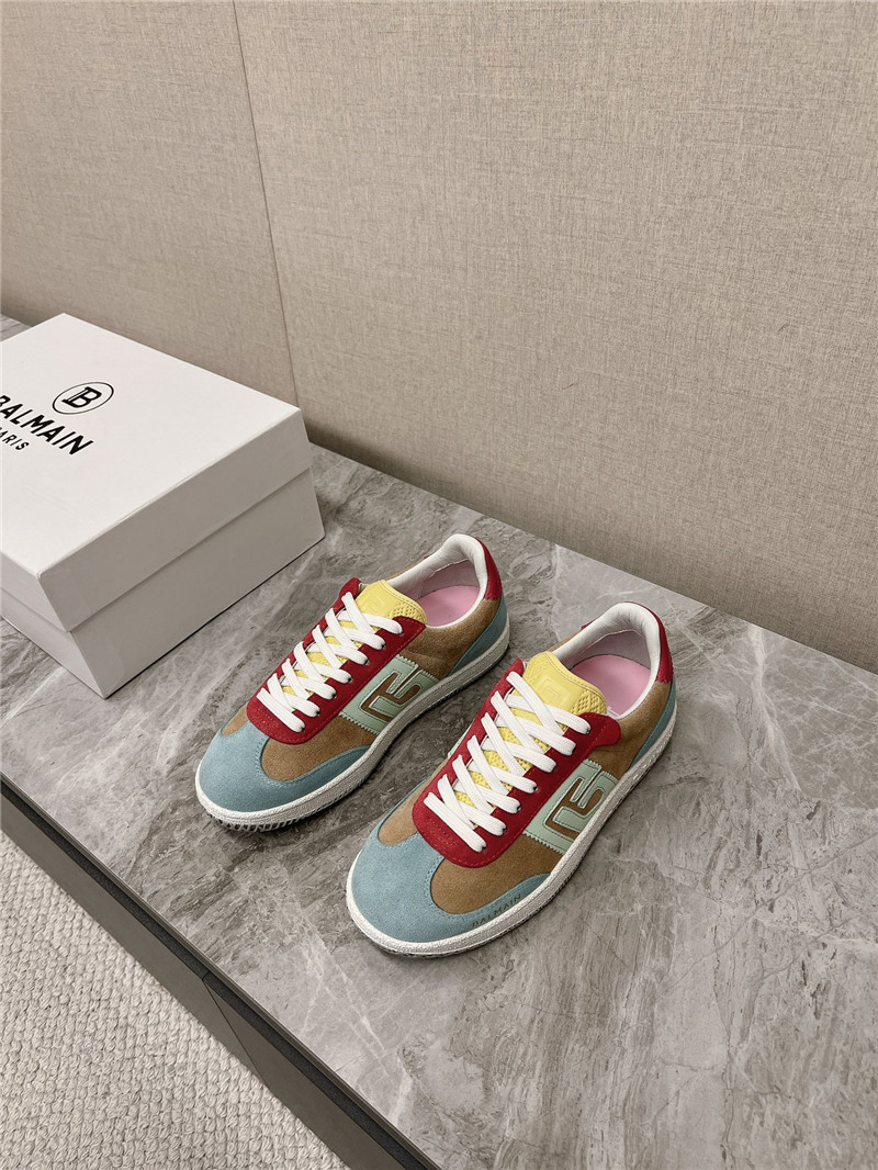 Balmain Multicolor Lace-Up Sneakers