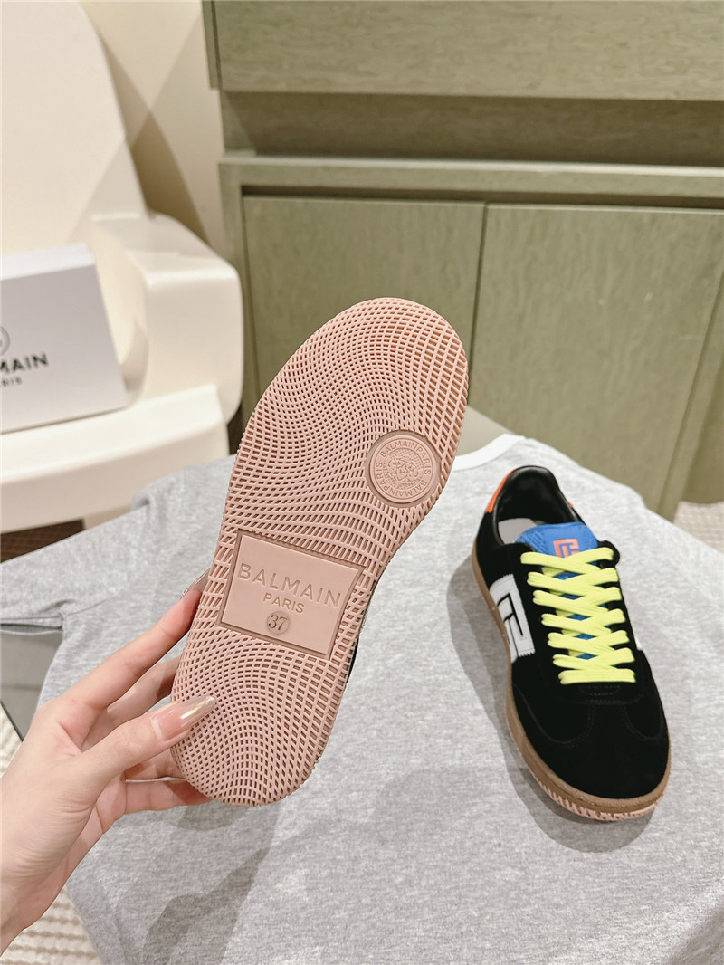 Balmain Black Low-top Lace-up Sneakers