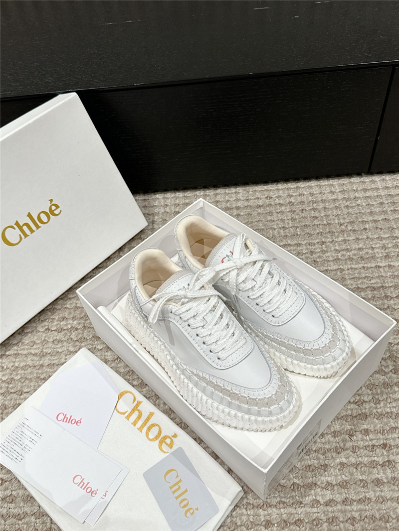 Chloé White Nama Sneakers