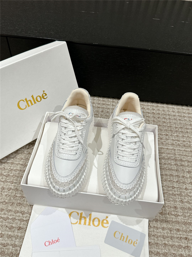 Chloé White Nama Sneakers