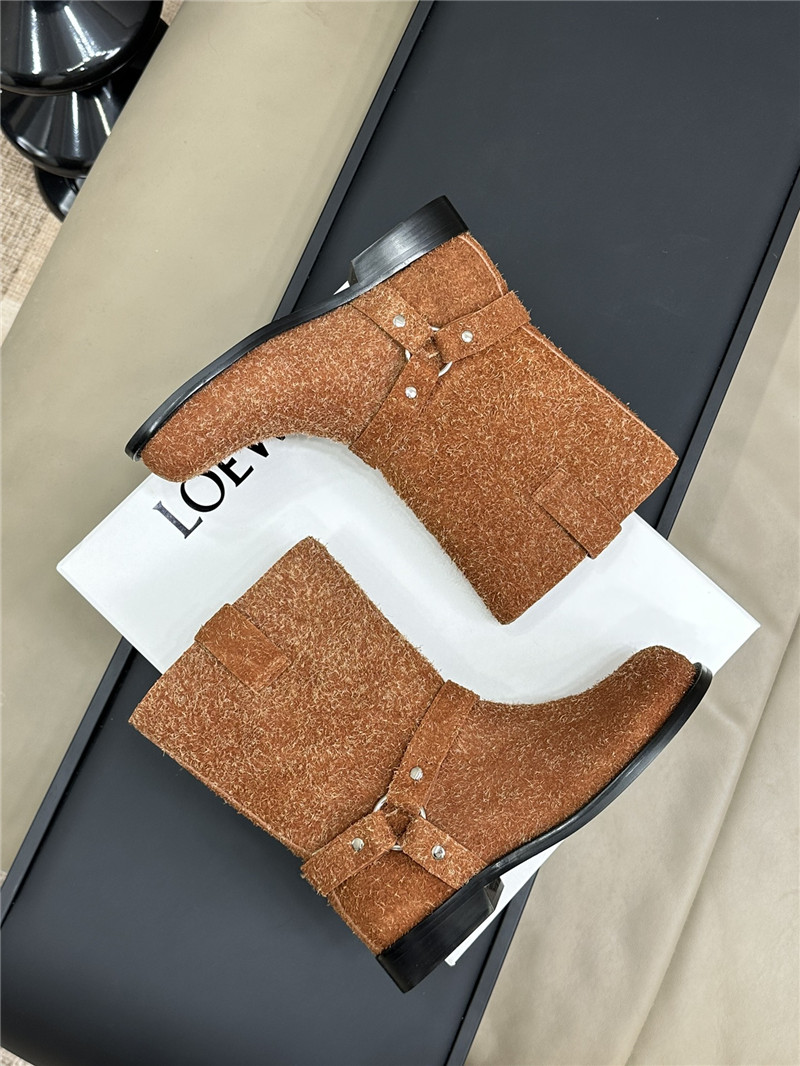 L0ew* women’s campo brushed suede biker boots